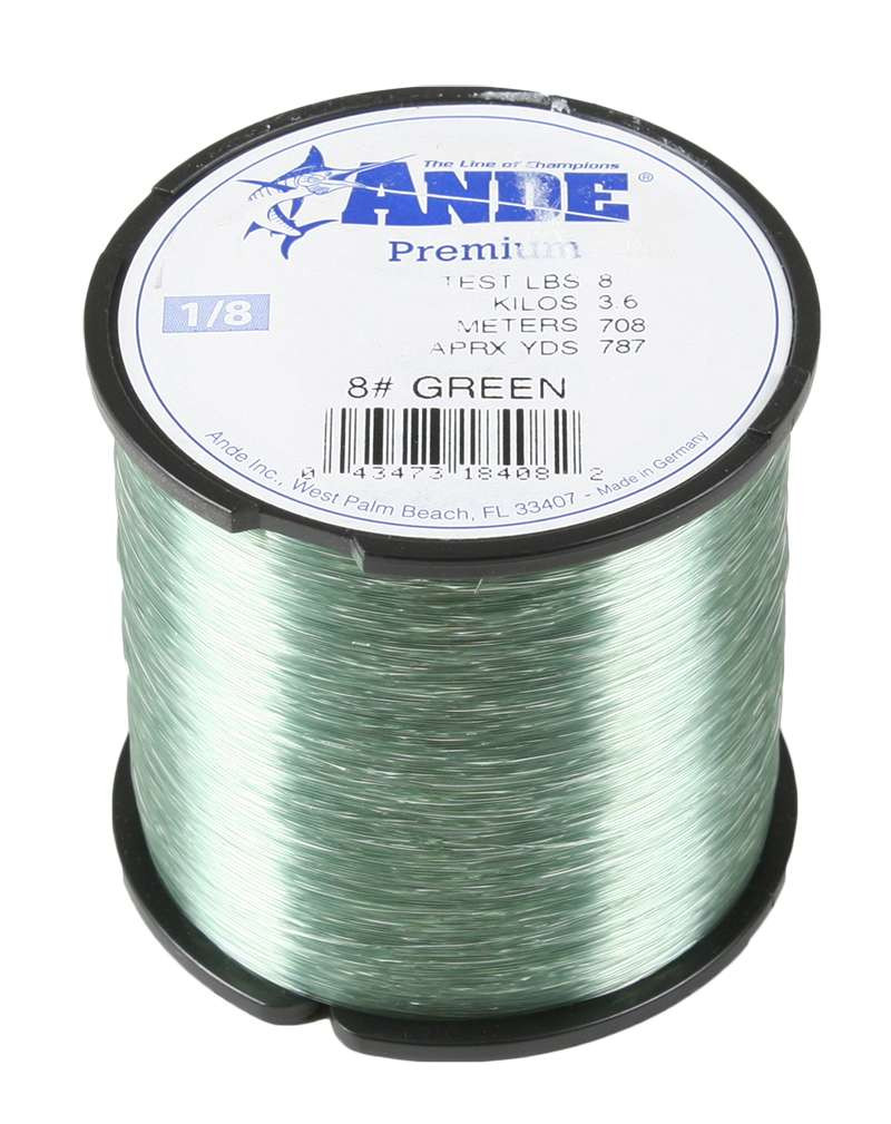 Ande Premium Mono 1/8 Lb. Spool 6 Lb. Test Hi Vis Green