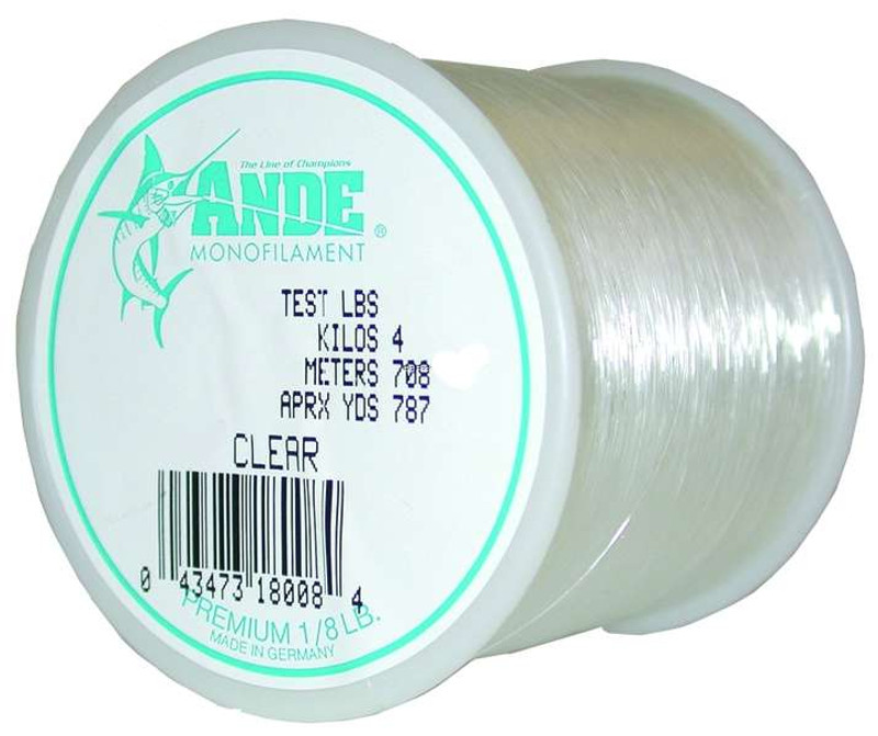 Ande Premium Mono 1/8 Lb. Spool 6 Lb. Test Clear