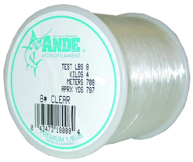 Ande Premium Monofilament - 1/8 lb. Spool - 2lb. Test - Clear