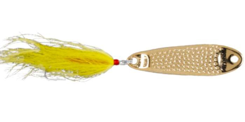 Hopkins Shorty Treble Bucktail Lure 75GBY - TackleDirect