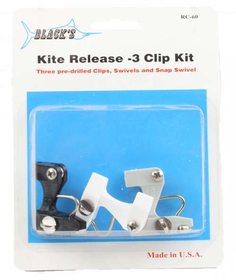 Black Marine RC60 Kite Release Clip Kit - TackleDirect