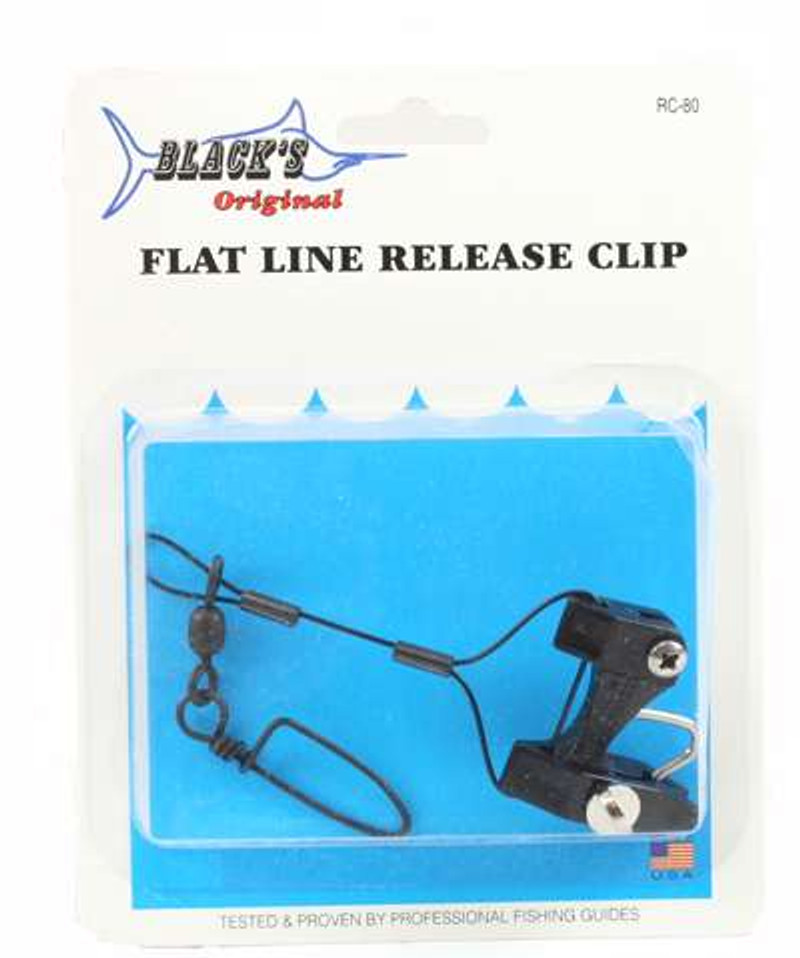 Black Marine RC80 Flat Line Release Clip - TackleDirect