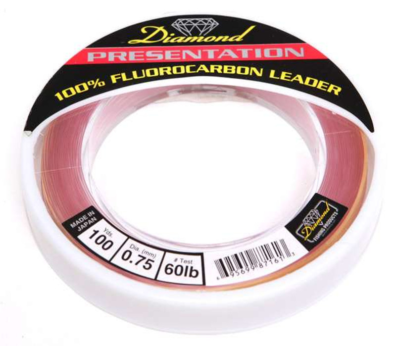 Momoi Diamond Presentation Fluoro 130lb 100ft Pink - TackleDirect