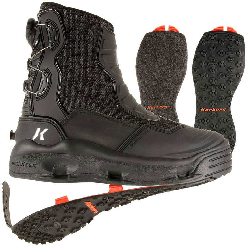 BOA Fishing Wading Boots with Replaceable Soles