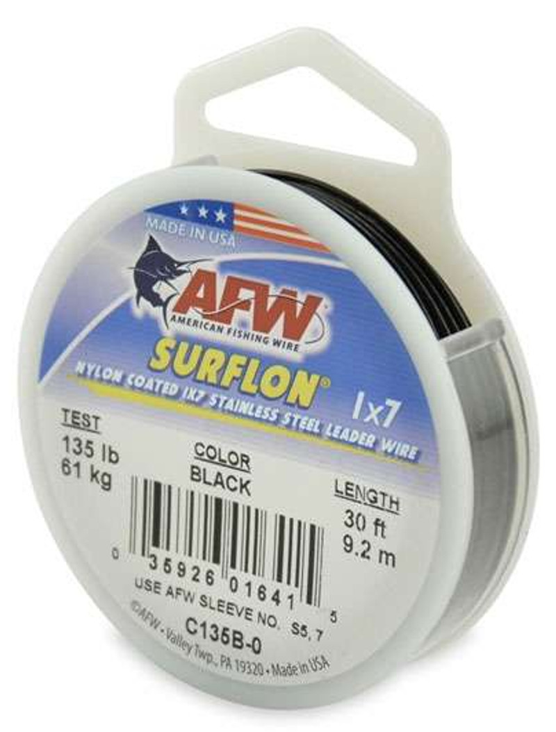 Sure Catch Clear Nylon Coated Stainless Steel Fishing Wire 30-50lb