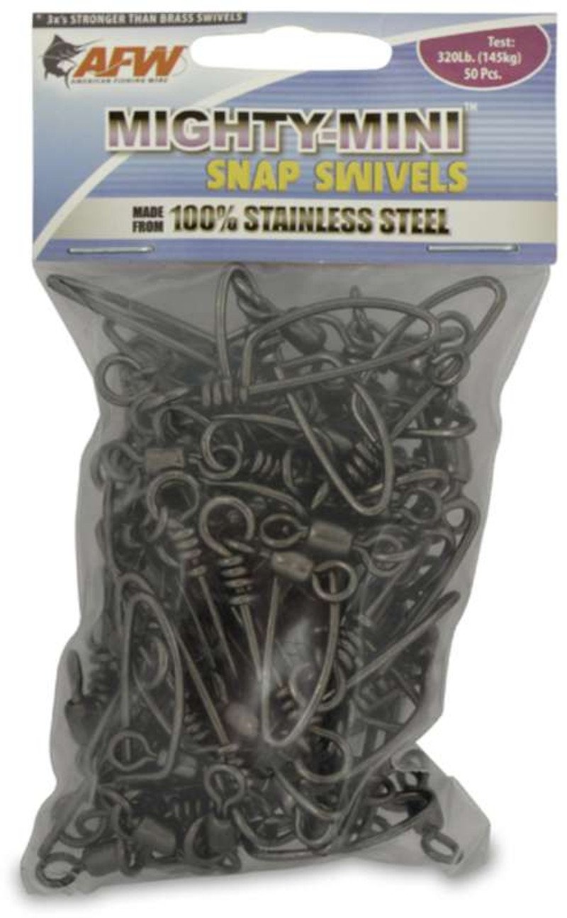 AFW Stainless Steel Ball Bearing Snap Swivels w/ Double Welded