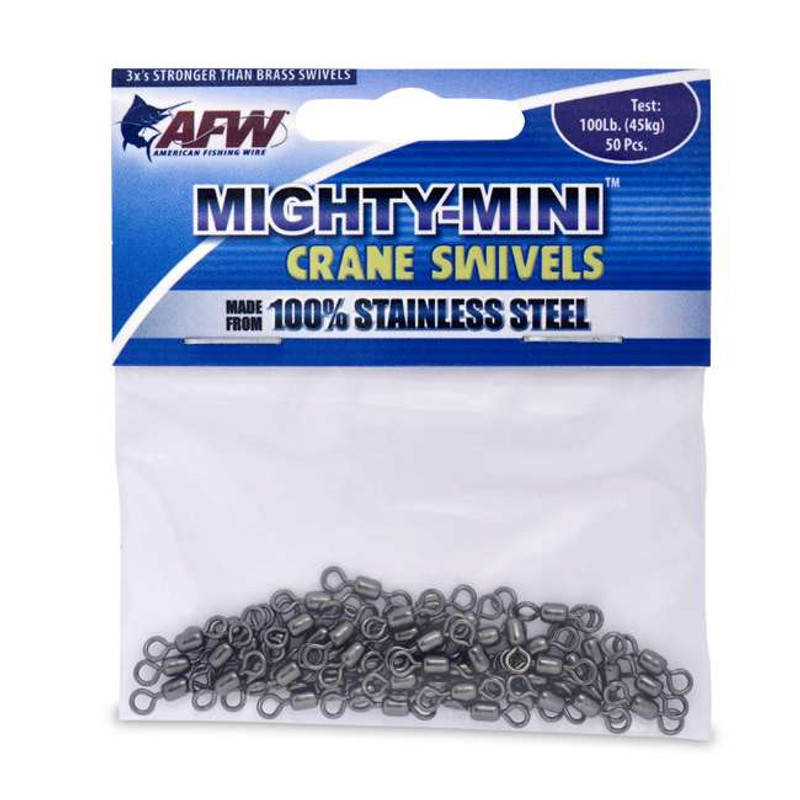 Stainless Steel Snap Crane Swivels - 12 pc #6, 12 pc #5, 12 pc #3