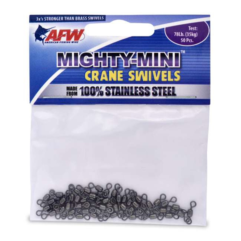 American Fishing Wire Black Ball Bearing Swivels (50 Pieces), Size