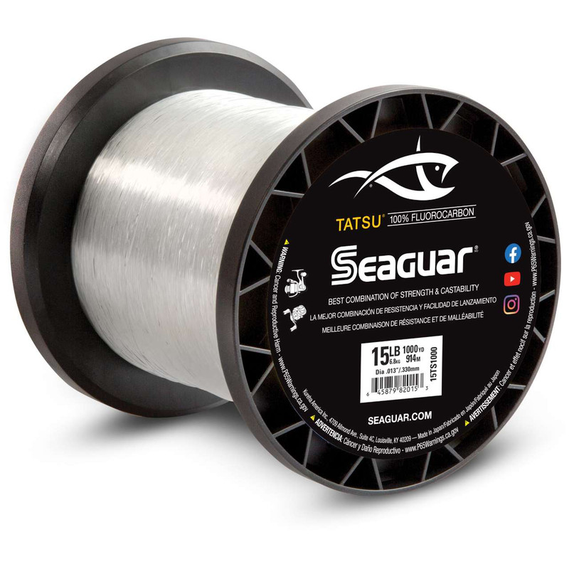 Seaguar 15TS1000 TATSU 1000-Yards Fluorocarbon Fishing Line, Clear, 15 lb, Fluorocarbon  Line -  Canada