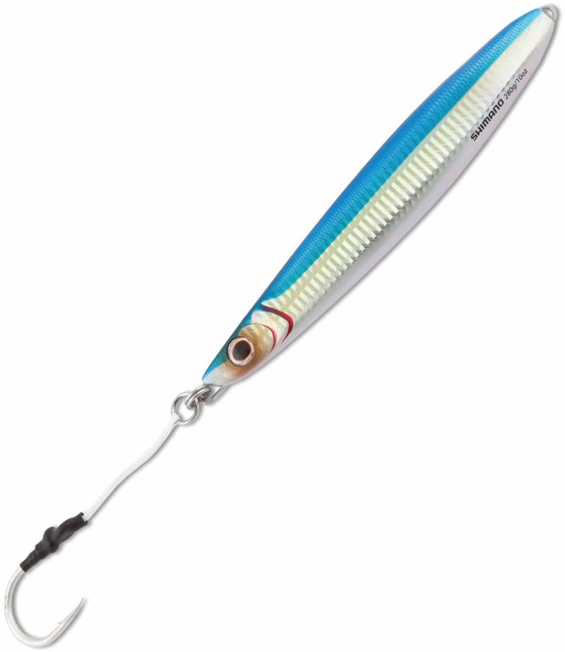 SHIMANO Rear Weighted Double-Side Colored Jig Lure OCEA WING 160g RG Zebra