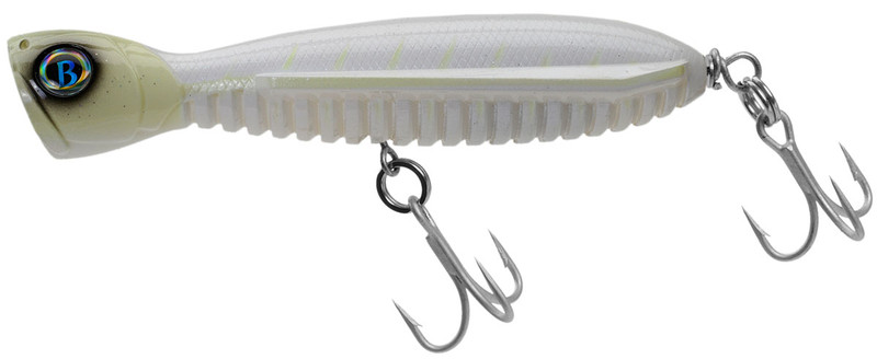 Ocean Born 18023 Ocean Born Flying Popper Super Long Distance Lure - White  Ghost