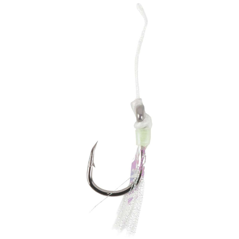 Mustad Heavy Duty Jigging Assist Hook with White Flash - 2 Per Pack