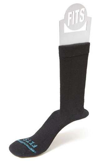 Chaussettes FITS Rugged Crew – Noir/Gris – Taille Small (S) – Neuves