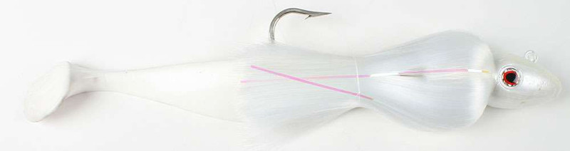 SandS Bucktails Rattling Mojo w/ Shad Lure - 16oz Pearl - TackleDirect