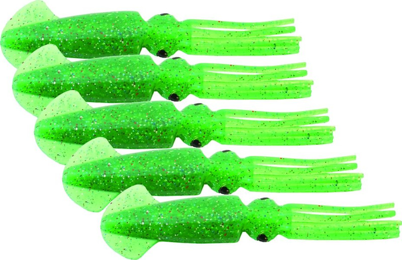 Mold Craft Squirt Squid Lure 9in Unrigged - Green Metal/Flake