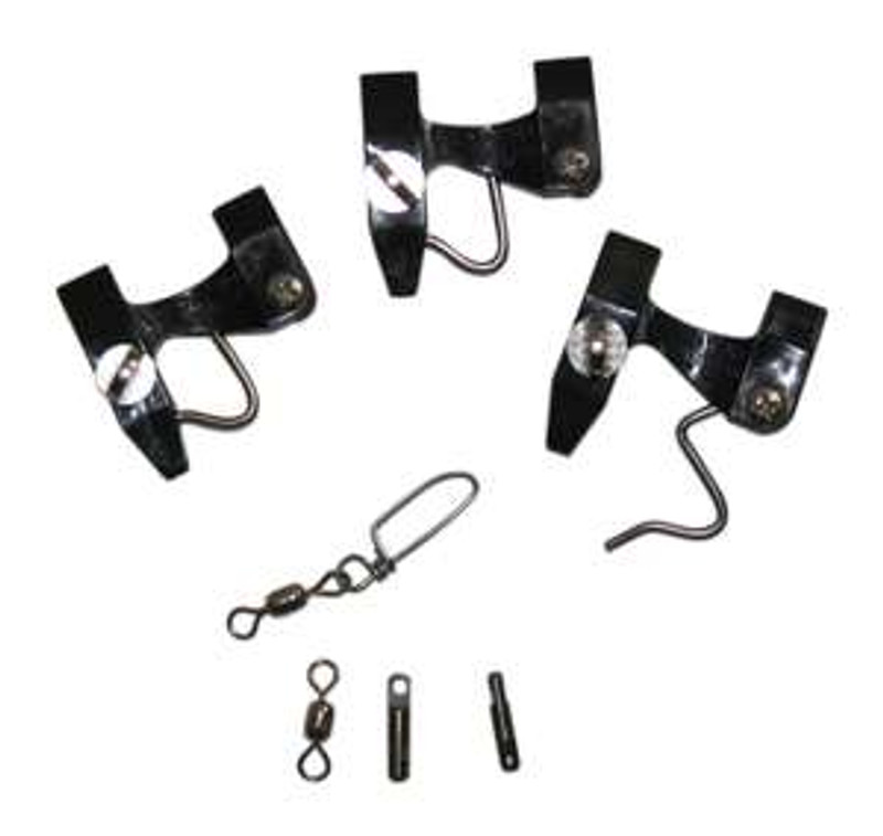 Lewis Fishing 203 Kite Pin Kit 3 Drilled with Swivels