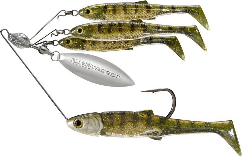 LiveTarget Baitball Spinner Rig - Small 3/8oz - Lime Chartreuse/Gold