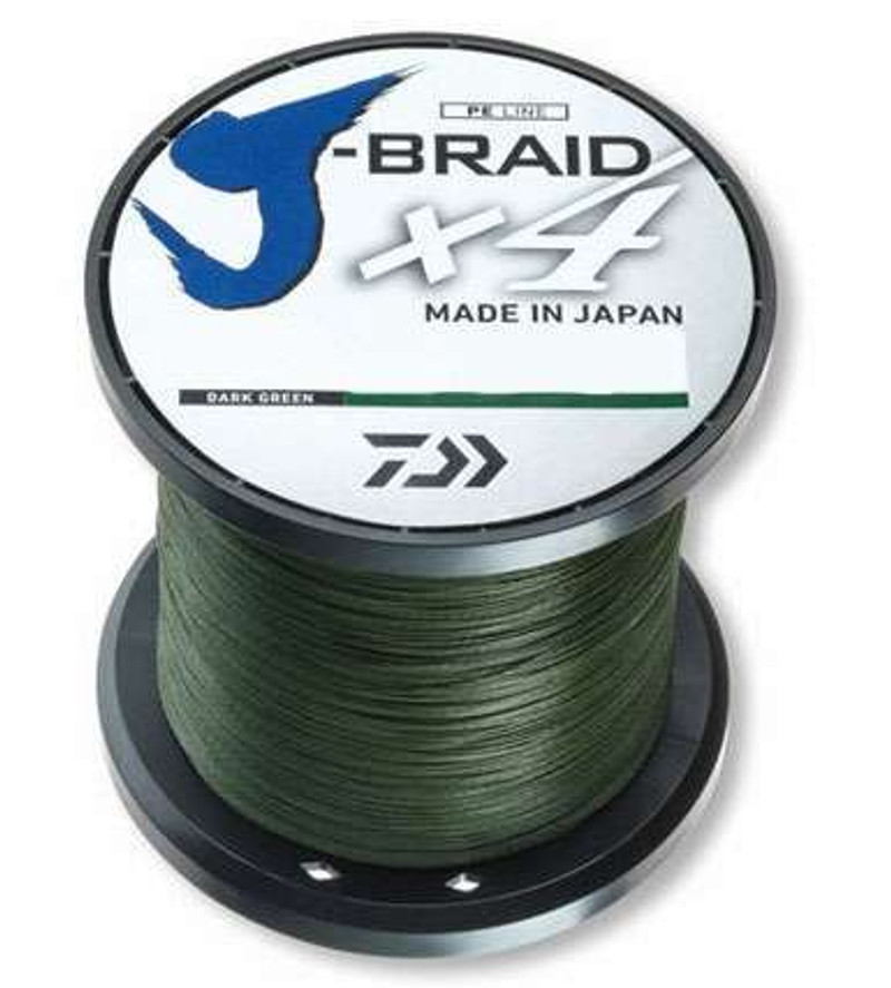 NEW DAIWA J-BRAID X4 BRAIDED LINE DARK GREEN select models