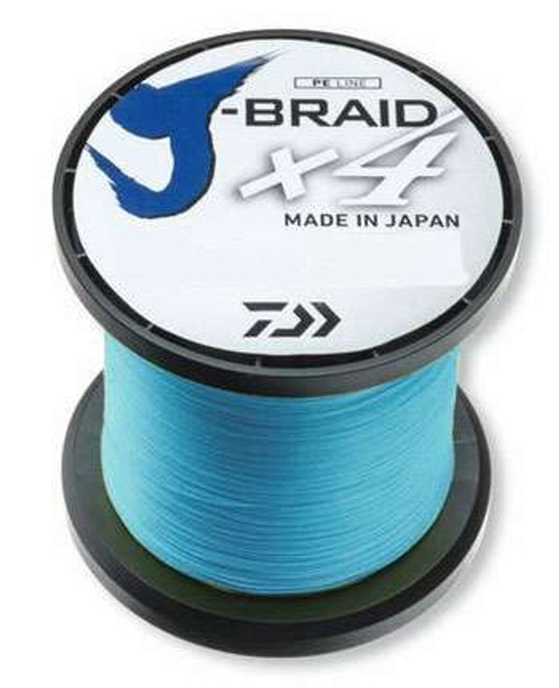 Daiwa J-Braid X4 300 Yard Spool 15LB Test, Island Blue