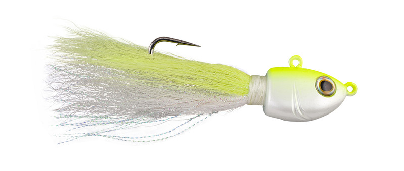 Octopus Bucktail Jig Chartreuse & pink Cobia Grouper Saltwater