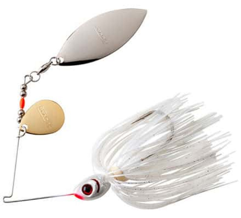 Booyah Tandem Blade Spinnerbait 3/8oz Pearl White/Satin Silver Gloim