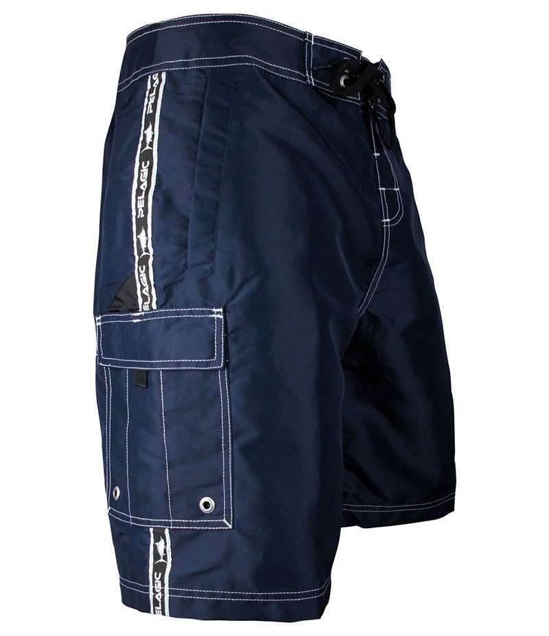 Pelagic Shorts Men's 36 Blue Blackfin Stretch Cargo Drawstring Fishing  Boating