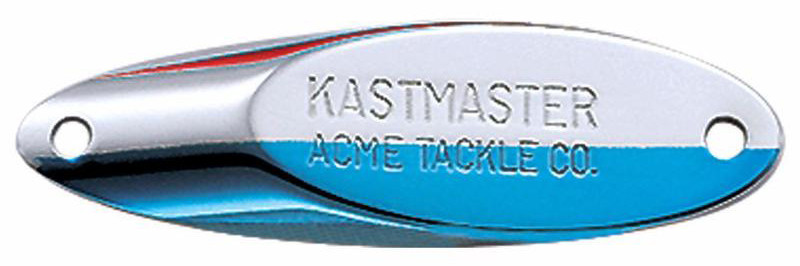 Acme Kastmaster 2oz w/ Plain Treble - Chrome Neon Blue - TackleDirect