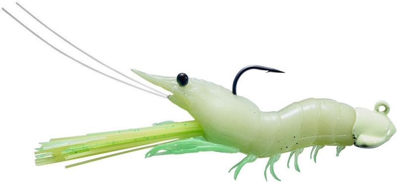 LIVETARGET Fleeing Shrimp - 3-1/2in - Glow - TackleDirect