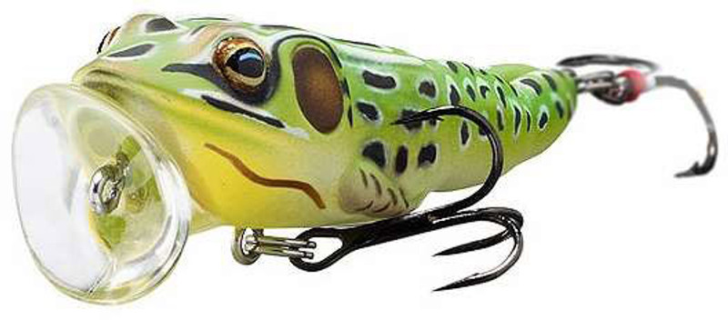 1 Topwater Black Yellow Life-Like Frog Fishing Lure Bait Tackle 4 Big Fish  NEW 