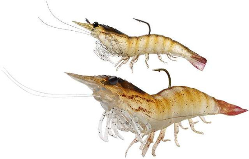 LIVETARGET Lures Shrimp Pre-Rigged Soft Bait - TackleDirect