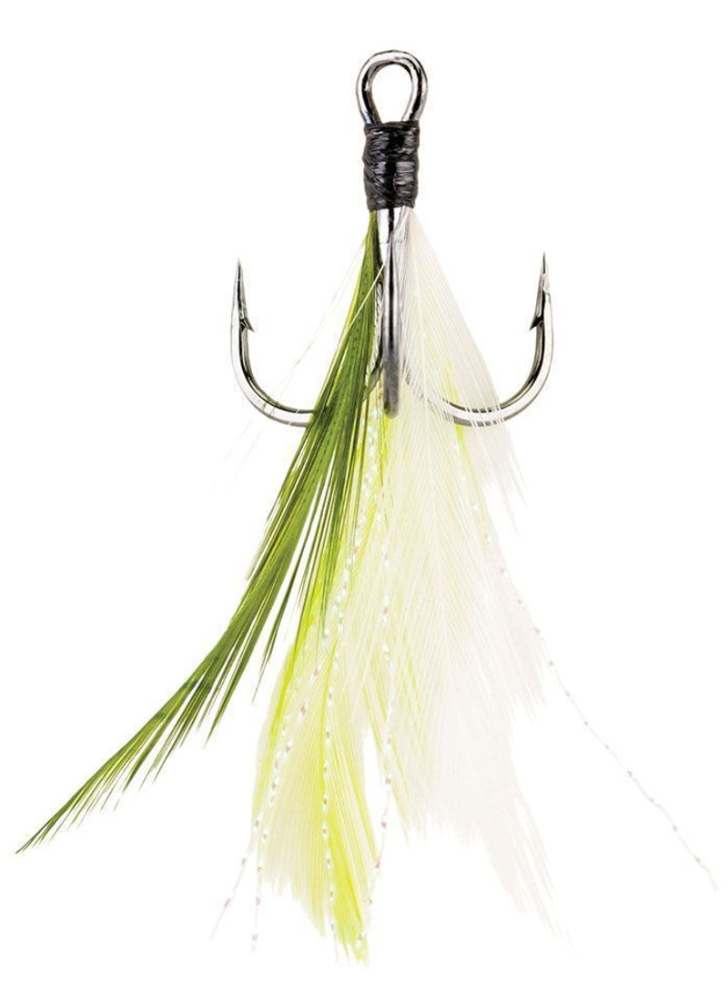 Fusion19 Feathered Treble Hook White Chartreuse 4, Hooks -  Canada