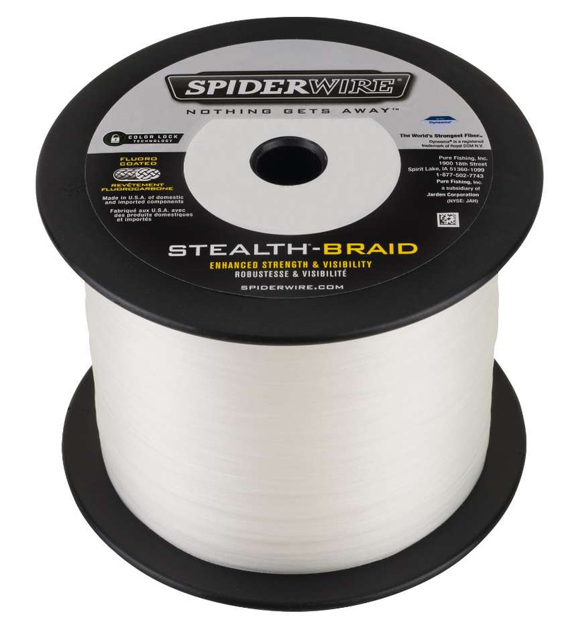 Spiderwire Stealth Translucent Braid 1500yd Spools - TackleDirect