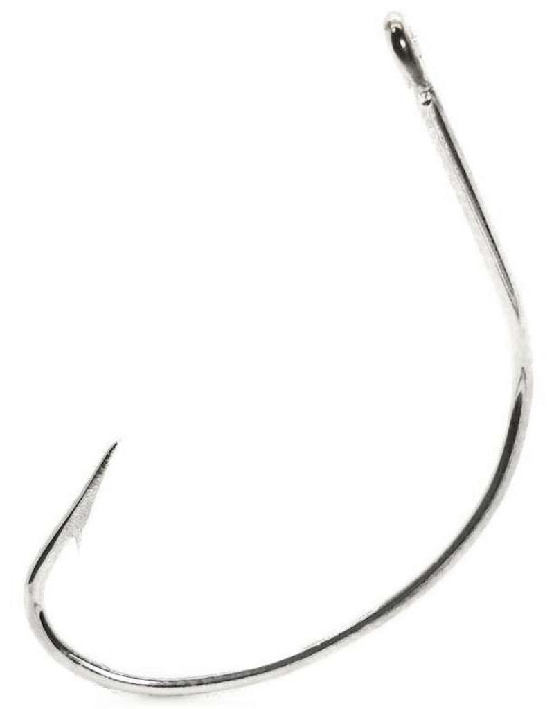 Mustad 37240-NI Nickel Wide Gap Hollow Point Hook - 3/0 - 8 Pack