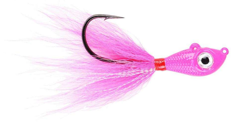 Mustad BEB-1/8-PK Big Eye Bucktail Jig 1/8oz Pink