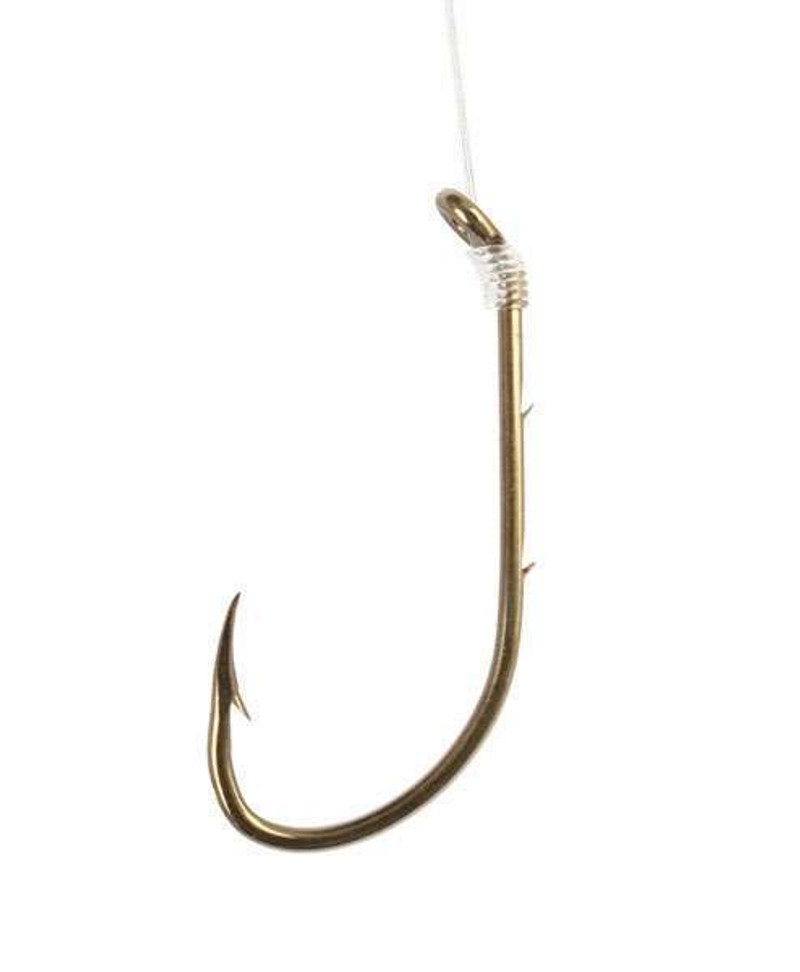 Eagle Claw 140H Baitholder Double Line Snelled Hooks - Small - Size 8