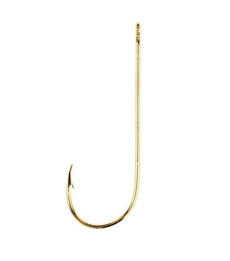Eagle Claw - Aberdeen Light Wire Non-Offset Hook, Gold - Size 6 (Per 10)