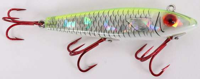 MirrOlure Catch 2000 Fishing Lure, Chartreuse & Silver, 1/2 oz 