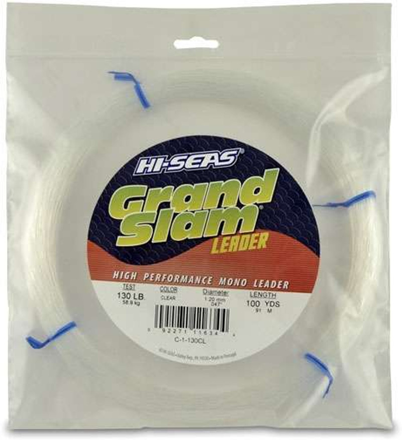 HI-SEAS GRAND SLAM MONO LEADER CLEAR 130LB-100YD #C-1-130CL NEW! FREE USA  SHIP - AbuMaizar Dental Roots Clinic