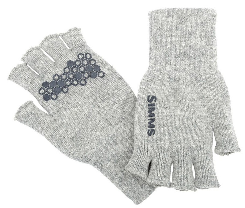 Simms PG-12490 Wool Half Finger Gloves - TackleDirect