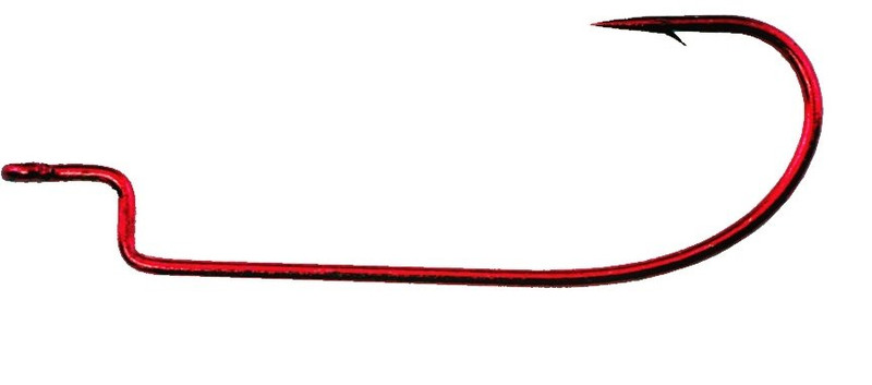 Daiichi D30Z Offset Worm Hooks - Bleeding Red - 4/0 - TackleDirect
