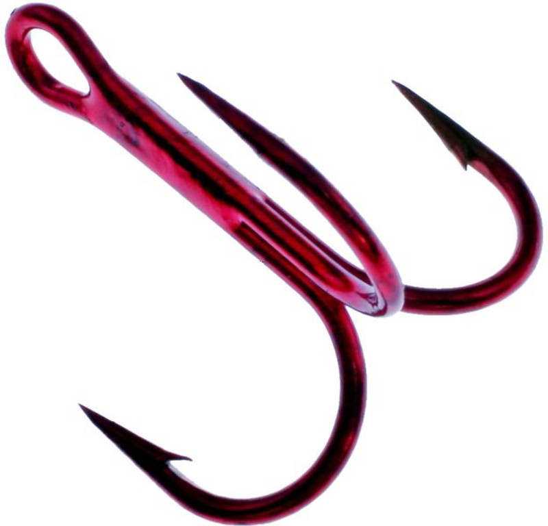 Daiichi D99Q Light Wire Treble Hooks - Bleeding Bait Red - 8 - 5pk