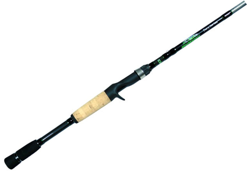 Dobyns Rods Fury Series FR 734C Heavy Power Fast Action Casting Rod, 7'3, Black/Green