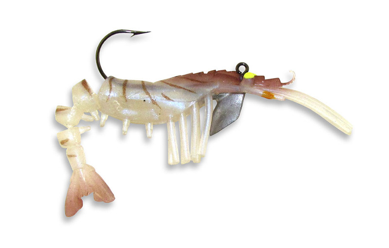 Egret Baits Vudu Shrimp 3.25 In., Cajun Pepper Chartreuse Fishing Lure 