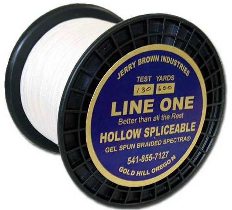Jerry Brown Line One Hollow Core Spectra Braid 300yds 80lb White