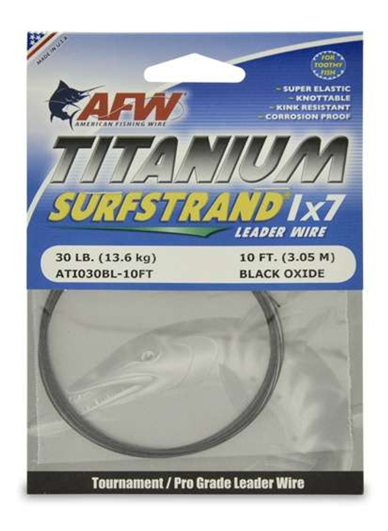 AFW Titanium Bare Surfstrand 1x7 Wire Leader