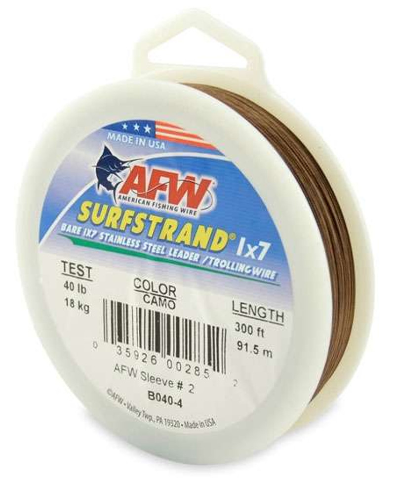 AFW Surflon 1x7 Nylon Coated Stainless Steel Leader Wire - Black