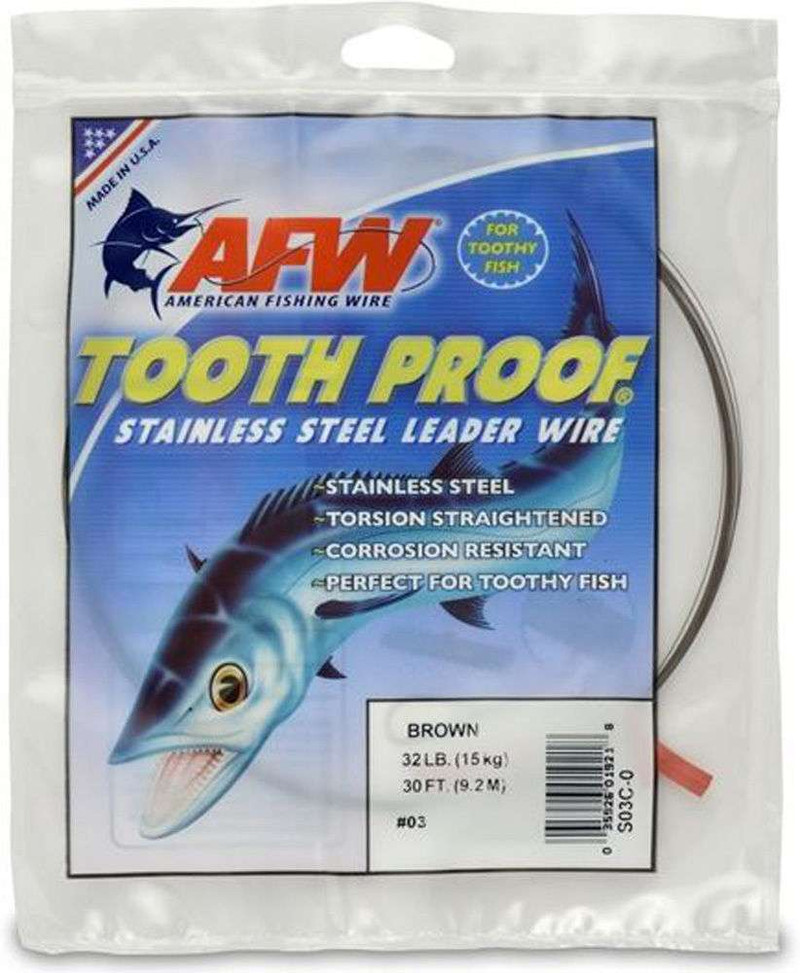 American Fishing Wire S03C-0 #3 ToothProof SS Leader - TackleDirect