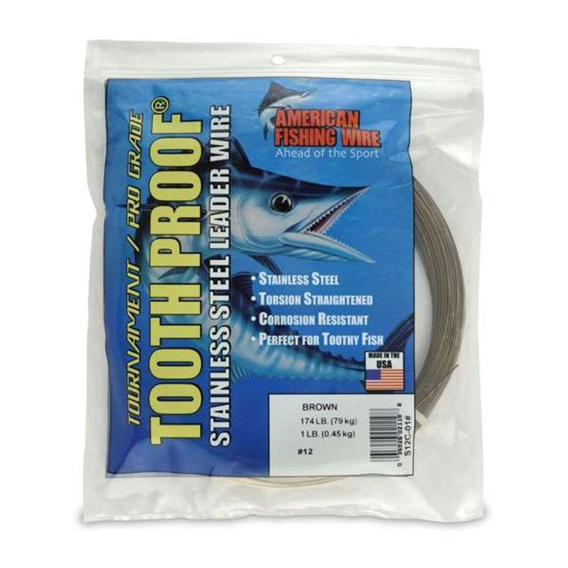 American Fishing Wire Toothproof Leader - 1lb Coil - TackleDirect