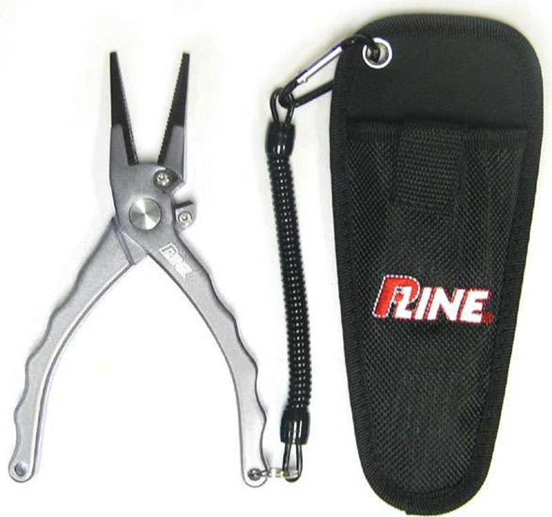 P-Line Adaro 7.5 Aluminum Fishing Pliers with Side Cutter, Sheath, Lanyard-Blue