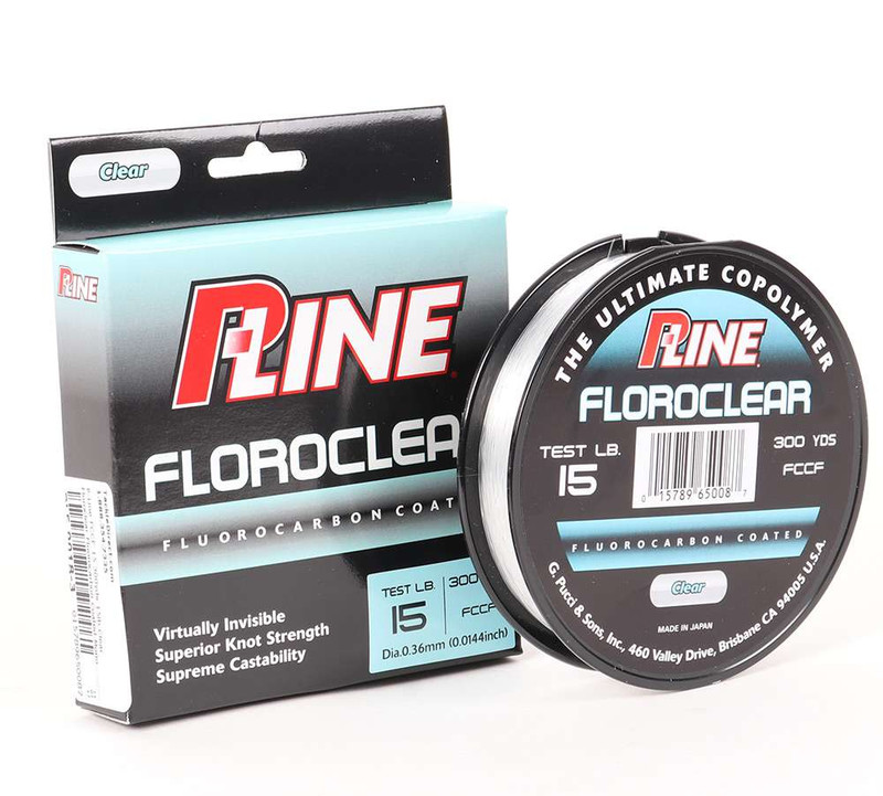 P-Line Floroclear Fluorocarbon Coated Fishing Line (12 Lb./ 600 Yds.)  (Clear) 